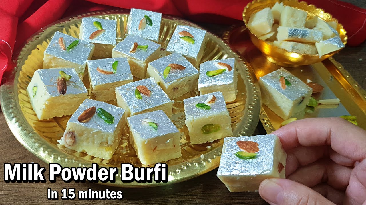 Instant Burfi in 15 minutes - Milk Powder Burfi Recipe | Diwali Special | Kanak