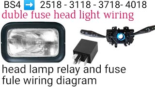 Head lamp relay and wiring diagrams.head light relay connection.combynetion switch connection.relay