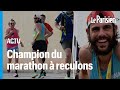 Un franais bat le record du monde du marathon  reculons 