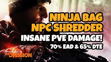 My Best PVE Build in The Division 1.7 (NinjaBike/Ninja Bag) - INSANE PVE Damage! (The Division)