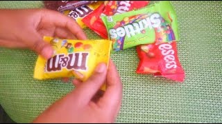 New !!! a lot of candy | M&M's Collection Candy Unboxing m&m skittles