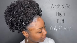 How To: Super Defined Wash N Go High Puff | Type 4 Hair | Only 20 Mins!