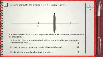 Q 02 .... L6 (Lenses) .... Ch 5 Waves IGCSE past papers ..... (Ray Diagram)