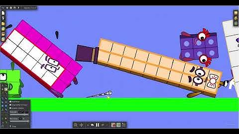 Numberblocks 0 to 1000000 Battle 52 in Algodoo (V2) (No Sound)