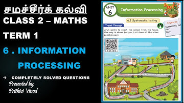Samacheer Kalvi | Class 2 | Maths | Term 1 | Unit 6 | Information Processing
