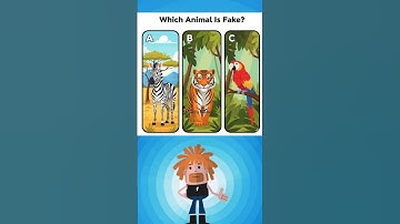 Which animal is fake 🤷🏼‍♀️? #riddle #find #brainteasers #shorts #genius #challenge #quiz #real