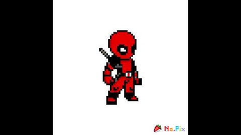 Deadpool Pixelart from Pixelart Color by Number