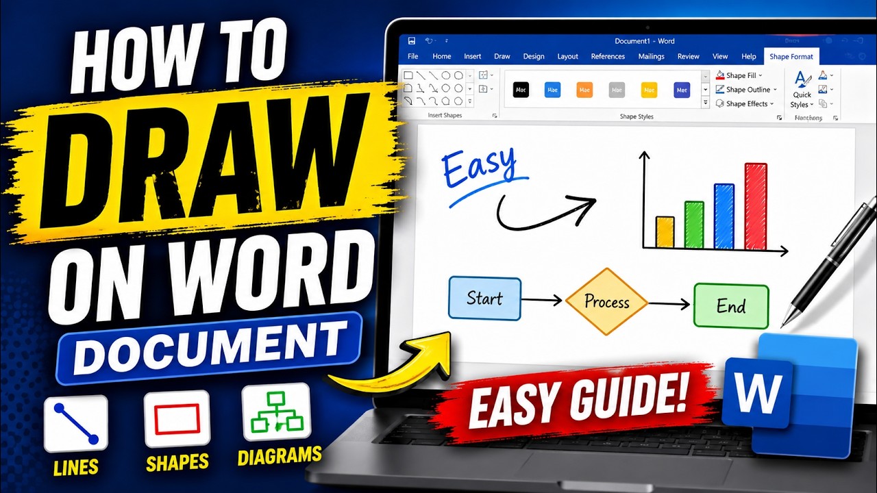 How To Draw On Word Document (Easy Guide 2026) Draw Lines, Shapes ...