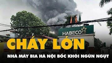 Cháy tại Nhà máy bia Hà Nội, cột khói đen bốc ngùn ngụt