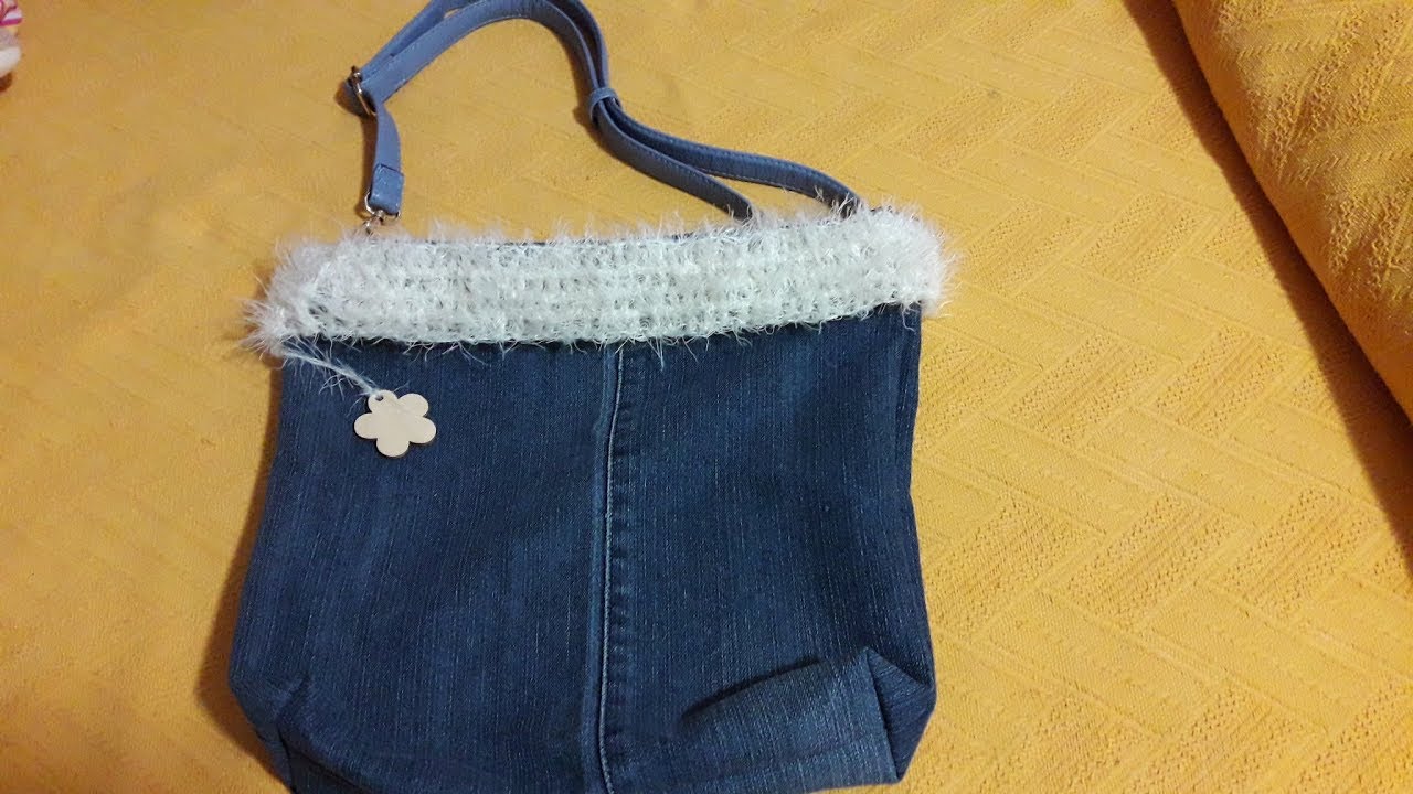 Borsa Di Jeans Con Bordo Effetto Pelliccia Youtube