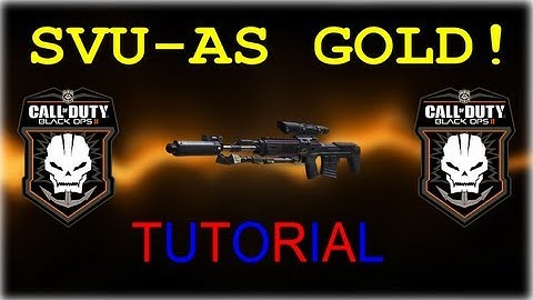 BO2 - How To Get A GOLD SVU-AS + GOOD LOADOUTS