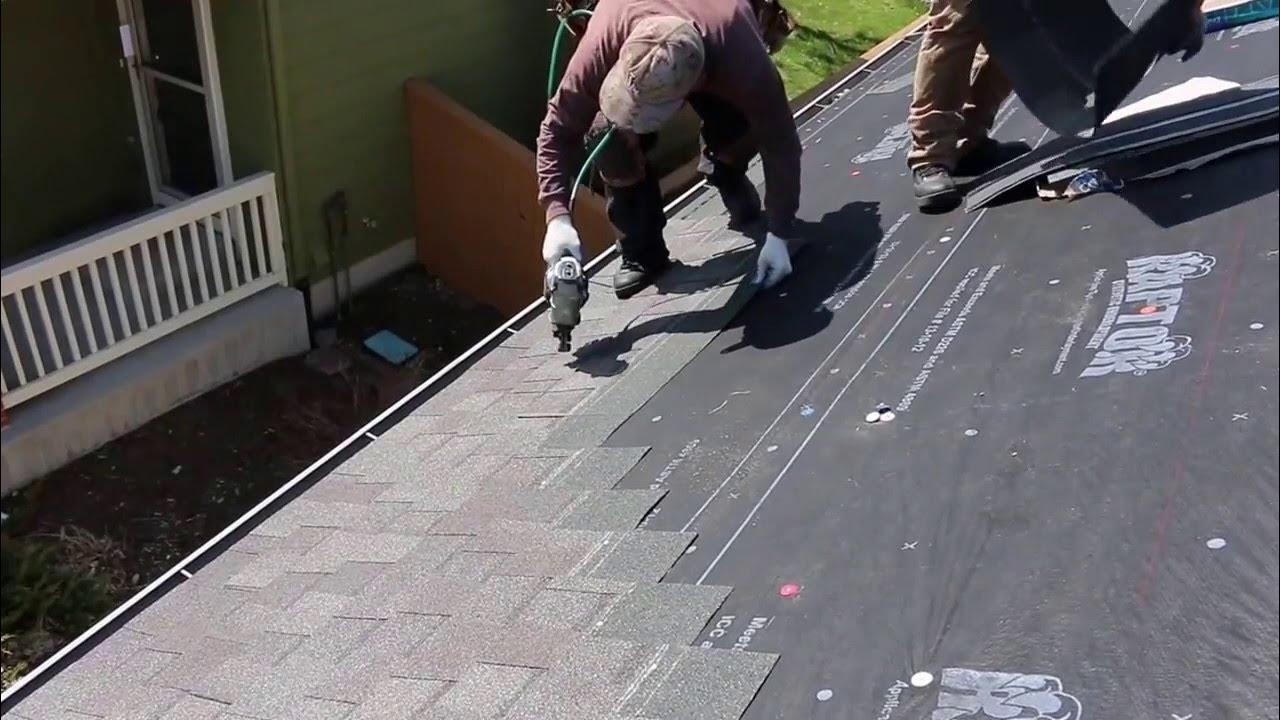 ROOFER TRAINING WHERE AND HOW TO INSTALL SHINGLES WITH A NAIL GUN