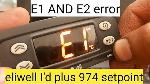 eliwell E1 error