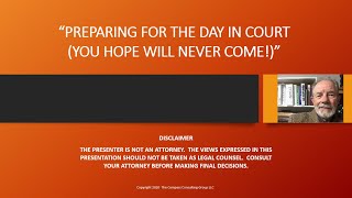 Preparing for Your Day In Court | 2020 Trucking Safety and Compliance Conference