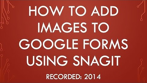 How to Add Images to Google Forms Using Snagit