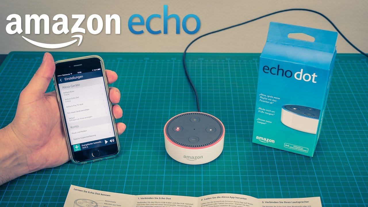 Amazon Echo 05 Echo Dot Einrichtung Deutsch German Youtube