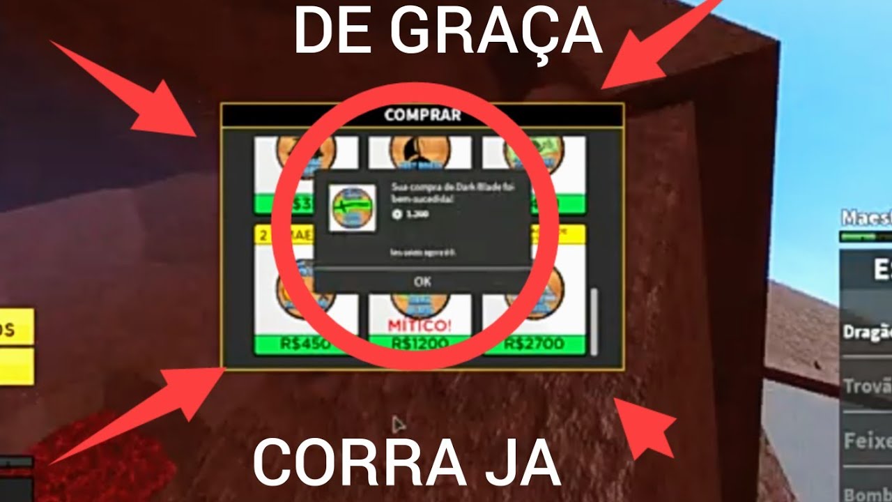 CORRA!!!!,novo bug de pegar a dark blade de GRAÇA!!! 