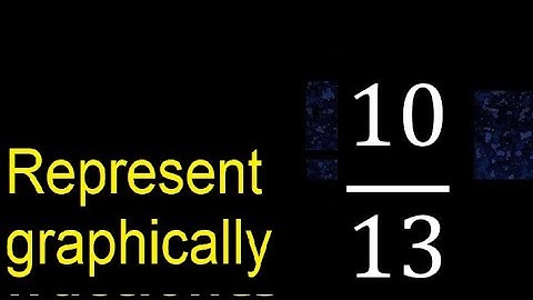 Represent 10/13 graphically . Graphic representation of fractions, graph