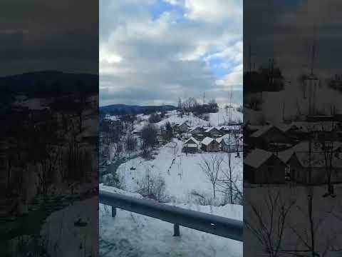 Видео: Карпати 2024,Яремче,горы,зима2024,снежные карпаты