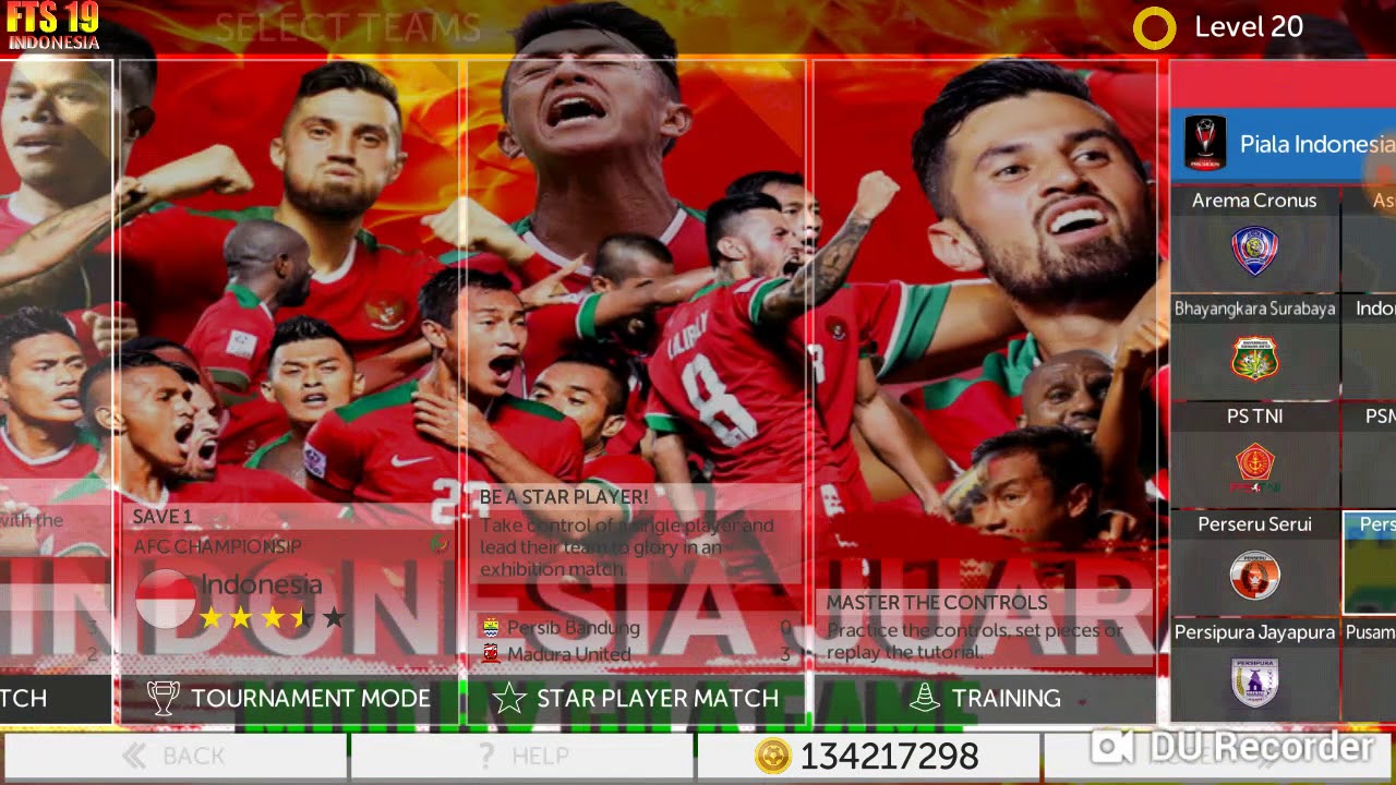Cara pasang FTS 19 mod Indonesia Full timnas U16 U19