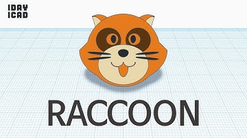 [1DAY_1CAD] RACCOON (Tinkercad : know-how / style / education) [STL data download]