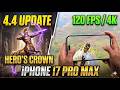IPHONE 17 PRO MAX PUBG MOBILE 4.4 - 120 FPS Performance Test & Max Graphics (4K) 🎯