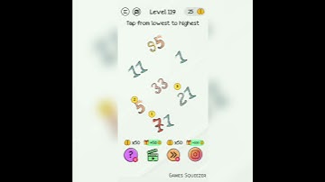 Braindom Level 119 Tap From Lowest To Highest | Games Squeezer