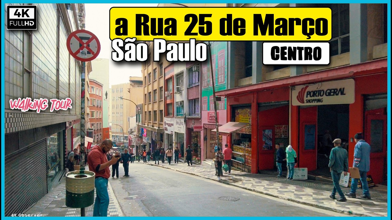 [4K] A Rua 25 de Março e região está desse jeito hoje #saopauloape #saopaulowalkingtour #centrodesp