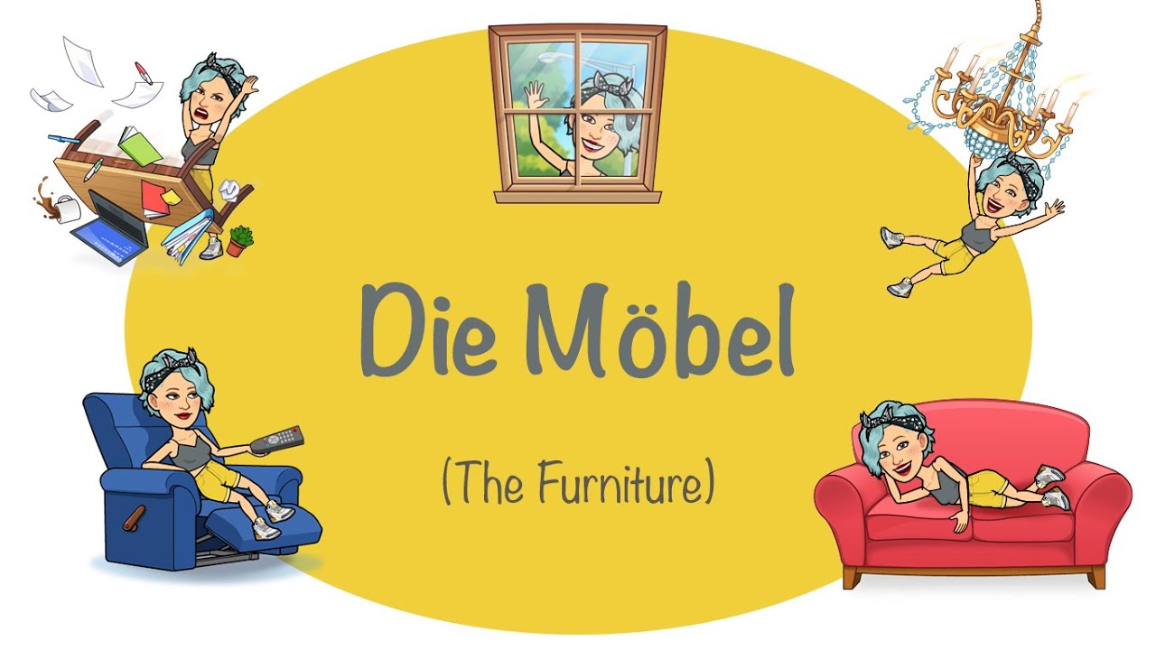 die Möbel im Haus Deutsch lernen / German Furniture / Almanca Mobilyalar    mit Adjektive