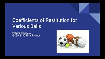 Coefficients of Restitution of Sports Balls