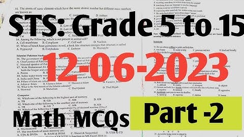 IBA STS sukker intermediate catagory Solved Test held on 12 june 2023 Math part-2| STS 12-6-2023
