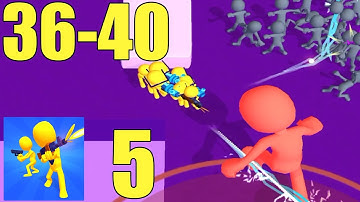 Join & Strike - Gameplay Walkthrough Part 5 (Android, iOS) All Levels 36-40