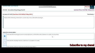 PSY 406 Quiz # 1 Correct Solution 100% || Don