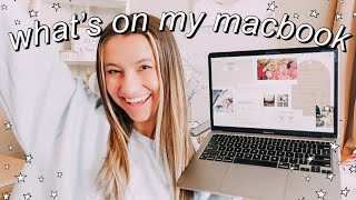 WHAT'S ON MY M1 MACBOOK AIR | aesthetic cases/accessories + how to get the best use out of your mac!