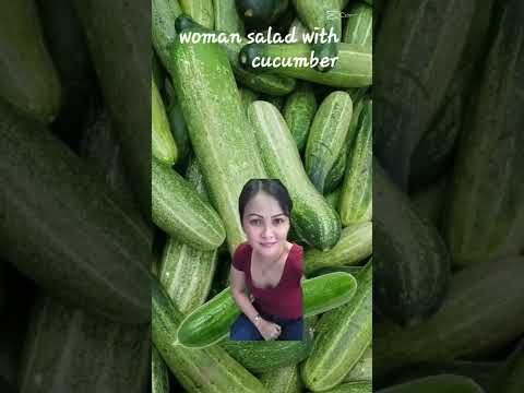 #asmr #woman salad with  cucumber 🥒 😋 #short