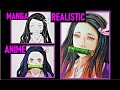 Drawing NEZUKO in 3 Styles [Manga, Anime and Realistic]