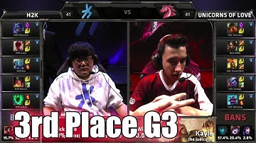 H2K vs Unicorns of Love | Game 3 3rd Place Decider S5 EU LCS Summer 2015 Playoffs | H2K vs UOL G3