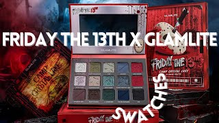 Friday the 13th x Glamlite Palette Live Swatches & Thoughts