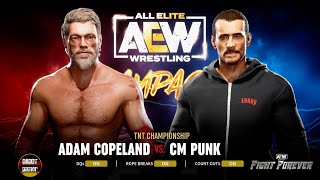 Adam Copeland vs CM Punk (C) TNT Championship Match | AEW Fight Forever Gameplay