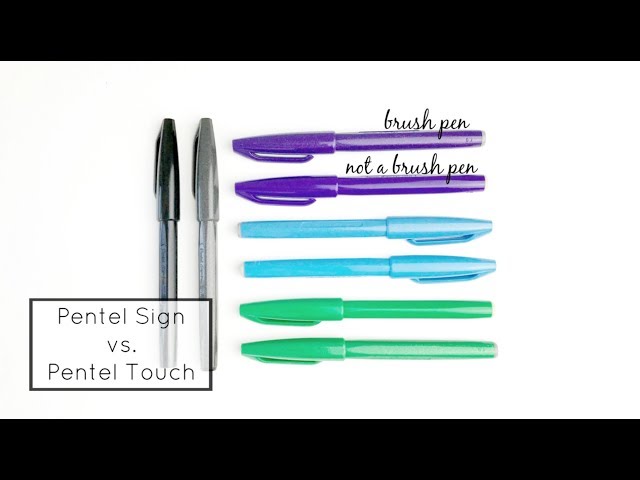 Tombow Fudenosuke Colors VS Pentel Sign Brush Pens - Winterbird