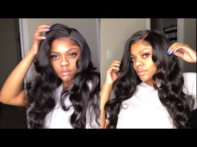 lace frontal middle part sew in