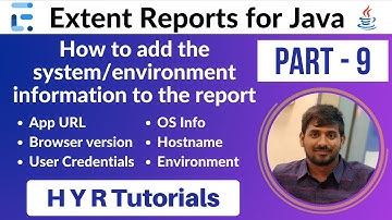 P9 - Add the system/environment information to extent reports | Extent Reports |