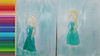 Как нарисовать ЭЛЬЗУ Холодное сердце? / How to draw ELSA FROZEN?