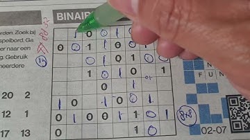 Tuesday. Bonus Extra edition. (#8832) Binary01 Sudoku puzzle.  07-02-2024 Extra part 3 of 4