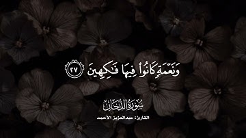 كَمْ تَرَكُوا مِن جَنَّاتٍ وَعُيُونٍ 🌹 #عبدالعزيز_الأحمد #سورة_الدخان