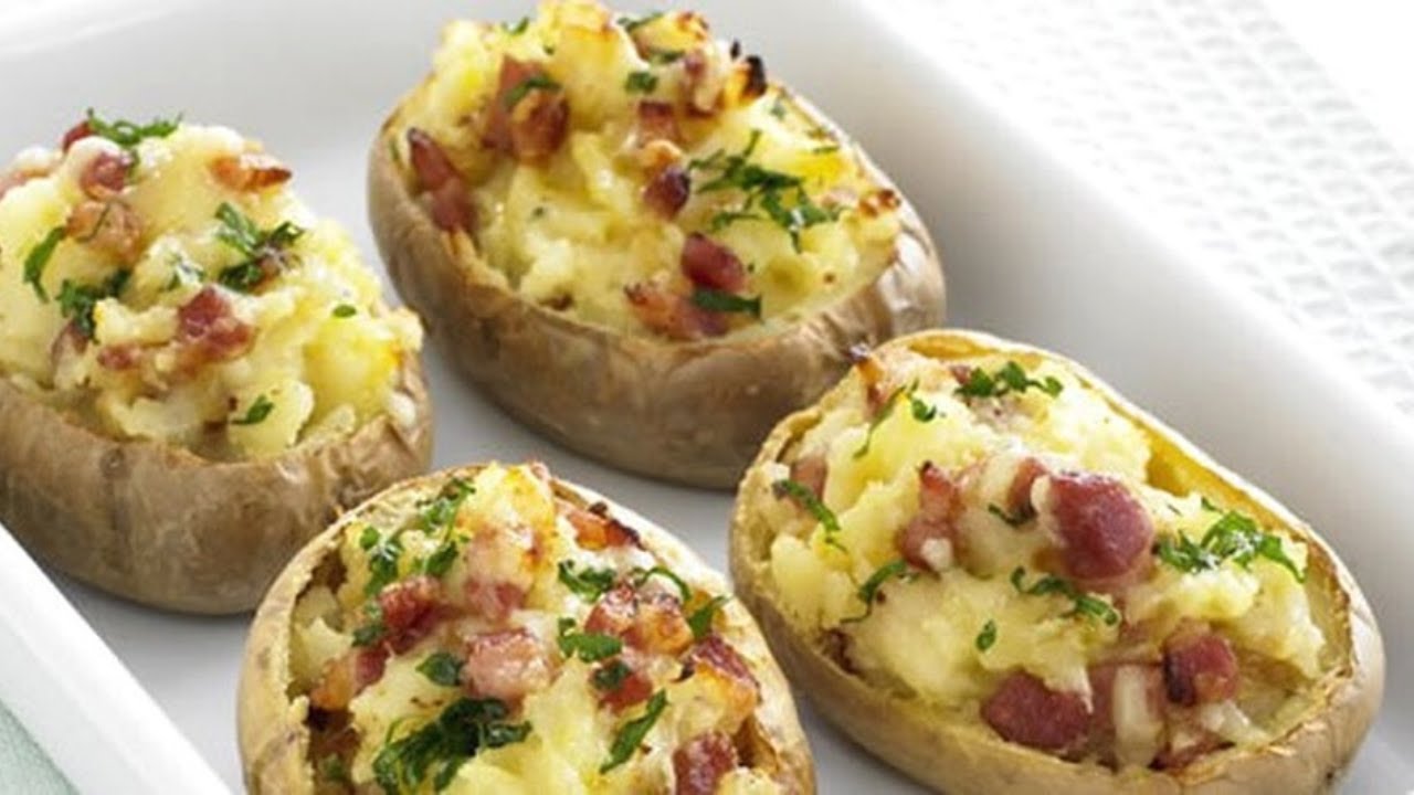 DELICIOSA RECEITA DE BATATA RECHEADA COM CALABRESA E QUEIJO