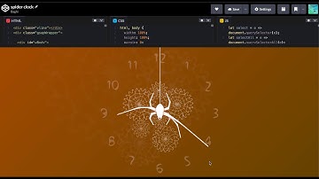 Spider Clock using HTML, CSS & JavaScript | Creative Modern Clock Animation Tutorial | R.C. Rao