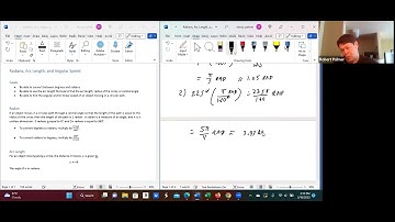 Radians, Arc Length, and Angular Speed