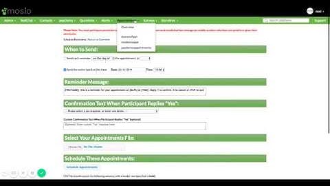 How to Batch Upload Text Message Appointment Reminders via CSV File with Mosio