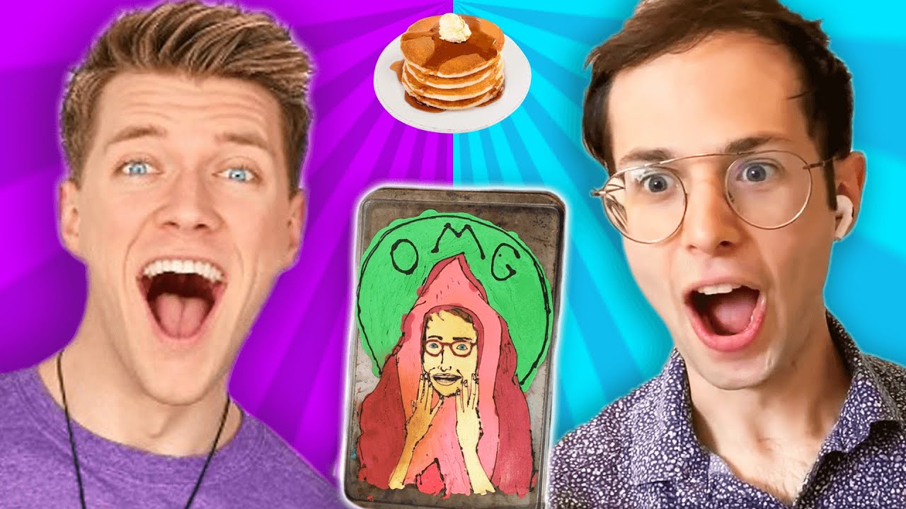 Try Guys Pancake Art Challenge ft. Collins Key